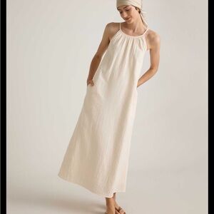 Quince Vintage Cream Sleeveless Maxi Dress
